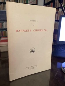 POESIA NAPOLI - RICORDO DI RAFFAELE CHIURAZZI - EDIZIONI BIDERI S.D. - Foto 1 di 1
