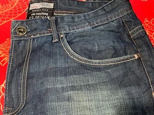 PB CULTURE PRIVATE BLUE Mens Blue Jeans Straight Leg Dark Wash SIZE 34 - Picture 1 of 12