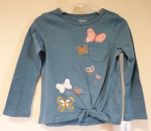 NWT Carter's Butterfly Pocket Front Tie Top Girl's Size 3T - Picture 1 of 1