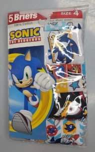 Sonic the Hedgehog Boys 5 Pack Underwear Briefs Size 4 - Picture 1 of 3