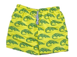 SOUTHERN LURE Printed Swim Trunk Yellow Alligator Marsh Tide 6T Toddler NWT - Picture 1 of 1