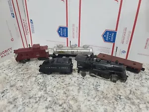 As Is Lionel O Gauge 1061 Steam Loco Runs W/ Slant Back Tender Tanker Flatcar + - Picture 1 of 22