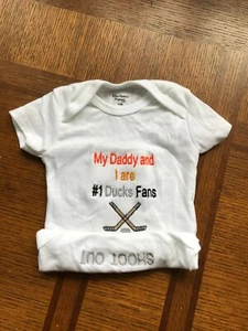 Anaheim Ducks Hockey NHL Baby Infant Newborn Boys Girls Bodysuit Creeper - Picture 1 of 1