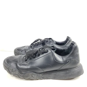 Alexander McQueen Men's Oversized Court Trainer 'Triple Black' Sneakers Sz 12/45 - Picture 1 of 9