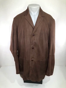 JHANE BARNES - Suede LEATHER Soft Supple Mens 42 Unstructured Blazer Jacket - Picture 1 of 10