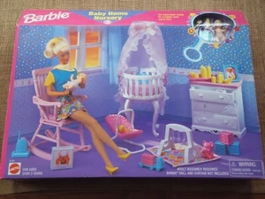 1998 Barbie Baby Home Nursery Bedroom Crib Playset Baby Krissy Mattel 67791 - Picture 1 of 11