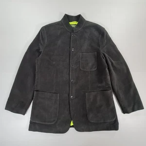Shanghai Tang Mens Jacket Black 46 R Moleskin Cotton Blazer Chore - Picture 1 of 9