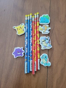 Lápices de borrar Pokémon Nintendo Pokemon de colección de hallazgo raro (6) 1998/6 NUNCA USADOS - Imagen 1 de 7