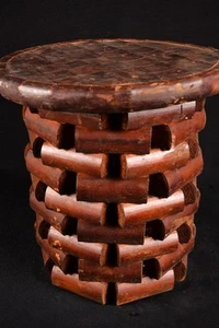 A Primitive African Bamun Stool  Cameroon Antique 280 - Picture 1 of 6