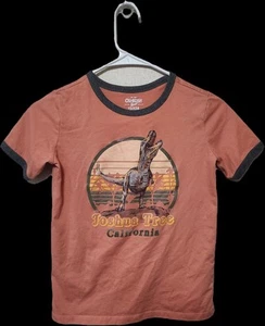 Oshkosh  Size 12/12a Boys, Orange Joshua  Tree California T-shirt W/ T Rex  - Picture 1 of 4