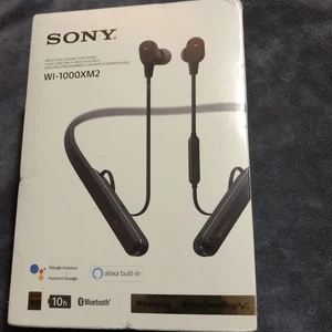 Sony WI-1000XM2 Wireless Noise Cancelling In-Ear Headset - Black - Photo 1 sur 4