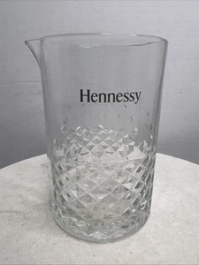 "Jarra mezcladora de cristal transparente Hennessy de 6"" de alto con tachuelas para cóctel barman" - Imagen 1 de 8