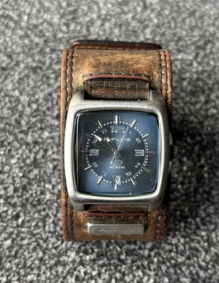 Kahuna Blue Square Quartz Watch Leather Strap New Battery - Image 1 of 4