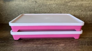 Tupperware SET Feinkost Fleisch Speck Halter Marinade Hot Pink Behälter 1292 & Deckel - Bild 1 von 10