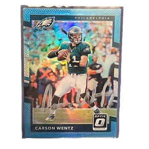 2017 Aqua Prizm Optic Carson Wentz /299 IP Signed Auto Razor Sharp CLEAN 🔥 🦅 - Picture 1 of 12