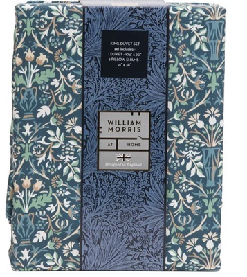 WILLIAM MORRIS KING duvet set FLOWER POT-CHINA BLUE 100%cotton RARE NWT floral N - Image 1 of 2