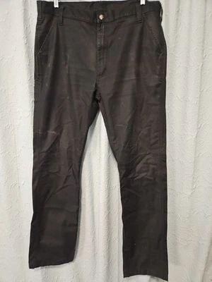 Carhartt Mens 38x36 Black Loose Fit Utility Work Pants - Image 1 of 4