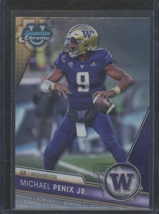 Bowman Chrome University Michael Penix Jr. #141 Rookie Washington Huskies 2023 - Imagen 1 de 2