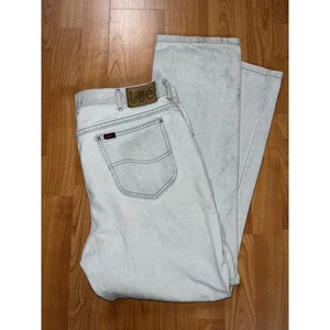 Vintage Lee Jeans grau helle Waschung Farbe USA Made Unterteil Hose Größe 38x32 - Bild 1 von 13