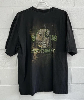 Carhartt Faded Black Essential Pocket T-shirt / Realtree Camo / Men’s 3XLT - Image 1 of 4