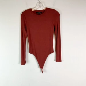 All Saints NWOT Berry Red Molly L/S Bodysuit Size 4 - Picture 1 of 9