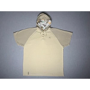 LRG Lifted Research Group kurzärmliges Henley-Shirt mit Kapuze 4XL 29,5x39,5 - Bild 1 von 6