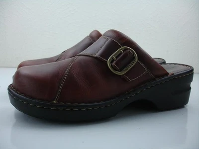 Mujer Talla 9 M Eastland Mae 3108 Marrón Cuero Zuecos Zapatos Cómodos Sin Cordones Mules Foto 1 de 4