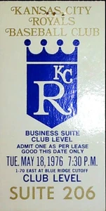 Amos Otis HR #91 Royals Sox Club Suite Level MLB Baseball Ticket Stub 18.05.1976 - Bild 1 von 2