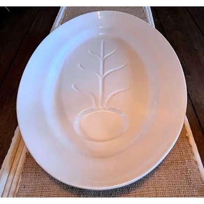 Williams Sonoma Well Tree Extra Large Made in Italy White 21" Serving Platter - Image 1 of 4