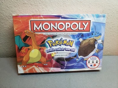 Monopoly Pokemon Gotta Catch 'Em All! Kanto Edition Board game, Pre-own, Complet - Image 1 of 4