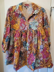 Kiki Vargas Knit Top Blouse Shirt Women Size Medium - Picture 1 of 12