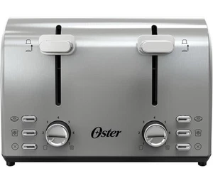 Oster 4-Slice Toaster with Extra Wide Slots, Stainless Steel - Picture 1 of 8