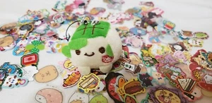 Dije de peluche de tofu Kawaii fiesta ¡favor y escamas de pegatinas! - Imagen 1 de 2