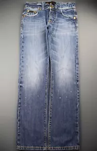 Herren Rivet De Cru Jeans gerade dicke Nähte Größe 29x32 Knopfleiste - Bild 1 von 12