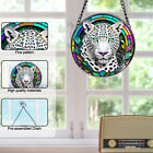 Acryl-Buntglas-Leoparden-Sonnenfnger Trschild Hngedekoration mit Kette 20 x 2