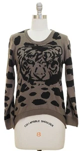 Jon And Anna Women's Animal Print Brown & Black Pullover Sweater EX Large - Picture 1 of 2