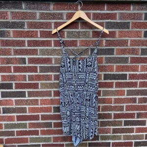 H&M Black and White Aztec Print Strappy Spaghetti Strap Romper - Picture 1 of 2