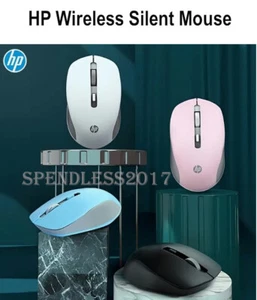 HP S1000 Plus Silent USB Wireless Computer Mute Mouse, Black/White/Pink/Blue,NEW - Picture 1 of 10