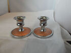 a pair of 1950's Bedroom candlesticks celluloid and chrome