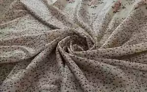 Saris cultural de seda crepe vintage estampado blanco sari tela boho de 5 yardas - Imagen 1 de 3