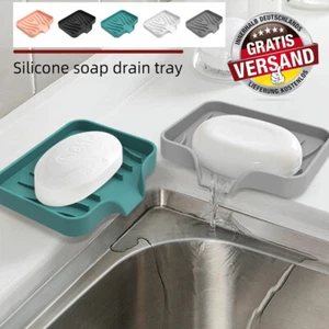 Seifenschale Seifendose Seifenhalter Seifenablage Silikon Bad Platzsparer Ablauf - Bild 1 von 9