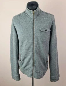 Woolrich Luxury Fleece Wool Jacket Men's Size L Grey Full Zip Wool Blend Shirt - Picture 1 of 12