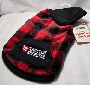 Pet Hooded Jacket - Size Small - NWT - TS Brand - Buffalo Check Style - Picture 1 of 7