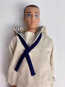 Vintage 1963 Ken Doll w/Sailor Suit - Painted Brown Hair, Blue Eyes - 11.75 inch - Picture 1 of 14