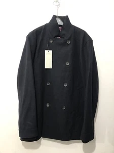 £40 Off Next Tailoring Double Breasted Wool Blend Pea Coat In Navy XL £99 - Picture 1 of 17