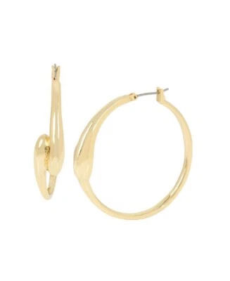 $35 Robert Lee Morris Soho Tono Oro Pulido Bypass Look Aro Pendientes Jr21 Foto 1 de 4