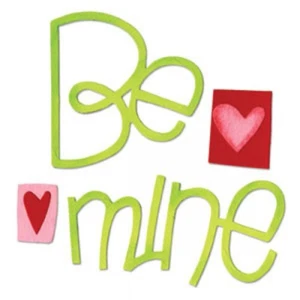Sizzix Bigz Die - Frase, Be Mine (Día de San Valentín) 656771 - ¡NUEVO en paquete! - Imagen 1 de 2