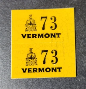 1973 Original VERMONT vintage NOS License Plate STICKER Date TAB Tag 73 VT - Picture 1 of 2