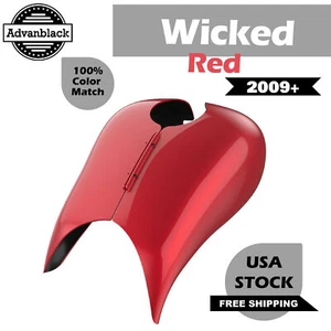 Cubierta de tanque estirada Advanblack Wicked Red para 09+ Harley Street Road Glide - Imagen 1 de 14