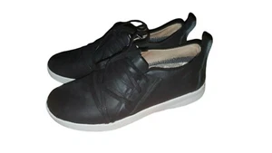 Olukai Malua Li Women’s Shoes Size 8 Black White Leather Lace-up - Picture 1 of 7